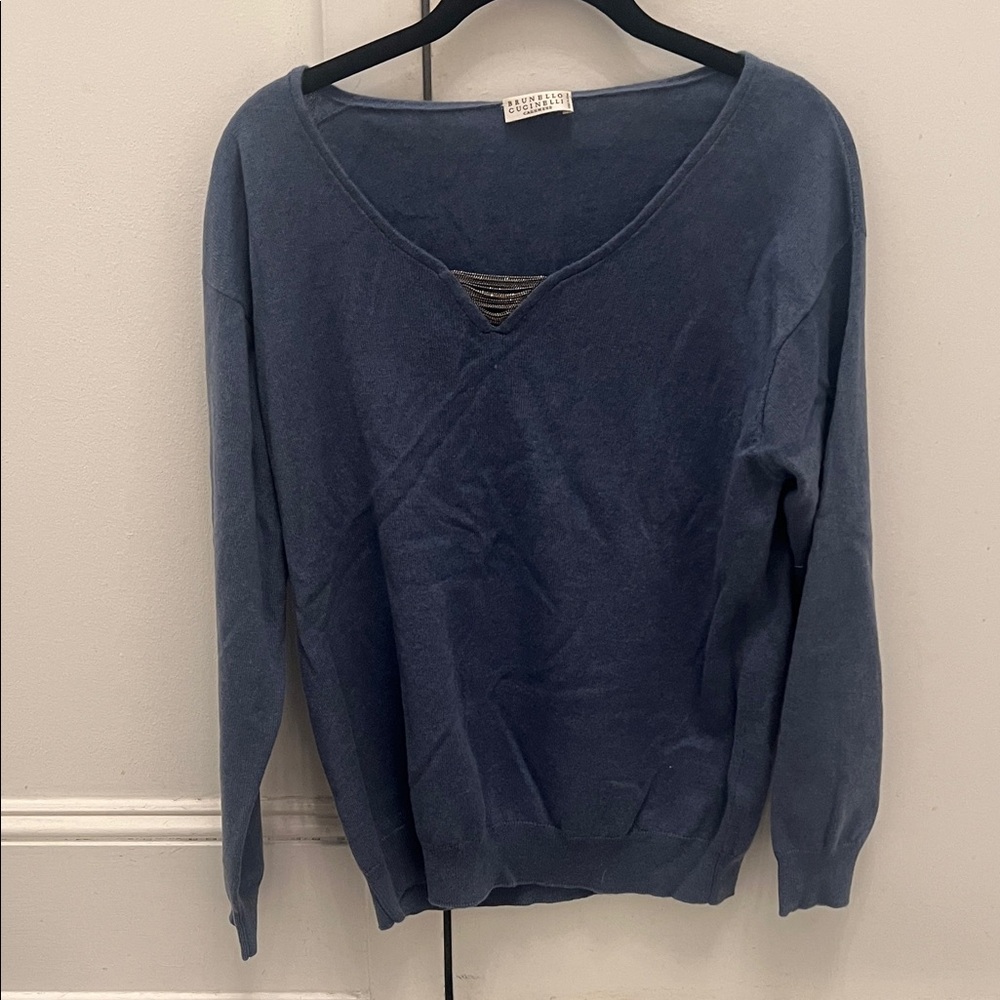 AUTHENTIC BRUNELLO CUCINELLI 100% CASHMERE SWEATER LIKE NEW